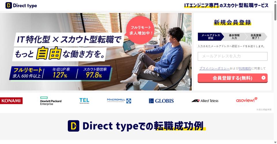 Direct typeはどんなサービス